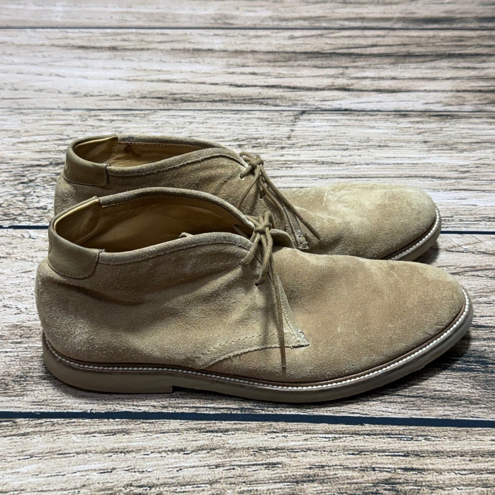 Peter Millar Chukka Boots Men 11 Tan Suede Lace Up Desert Shoes Spain